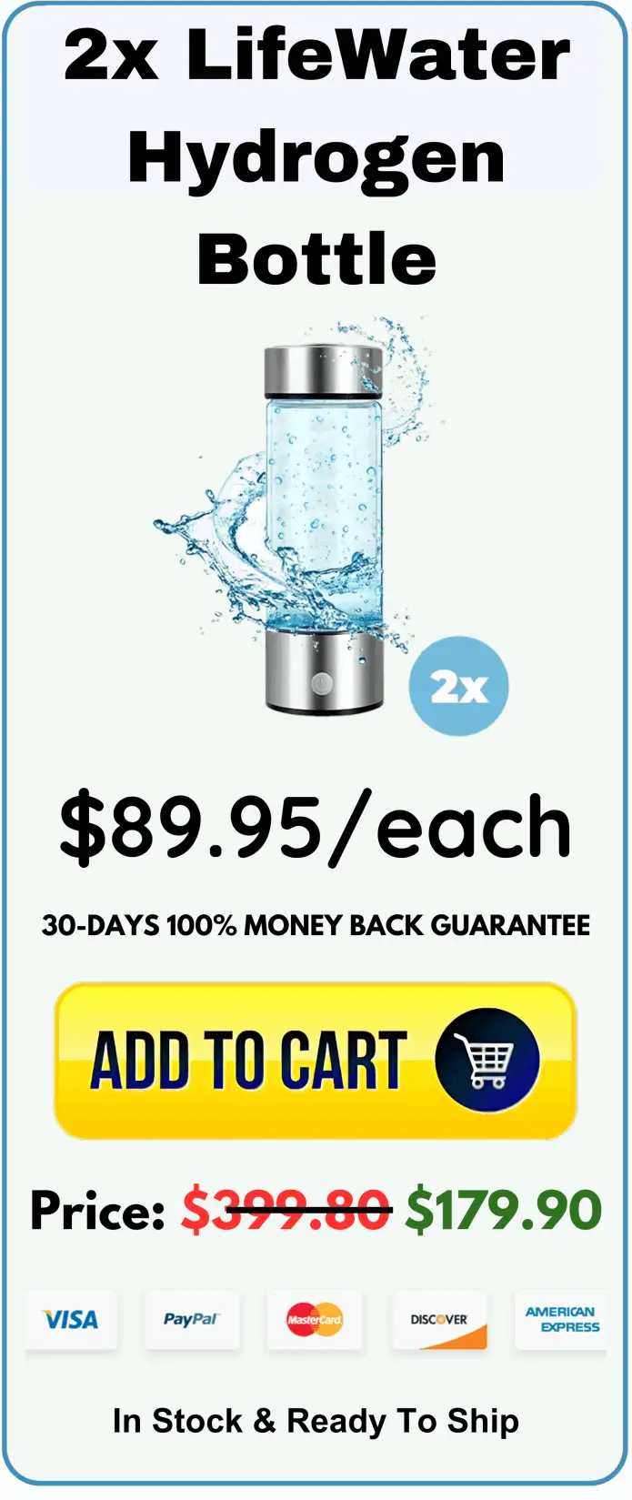 LifeWater Hydrogen Bottle offer price 